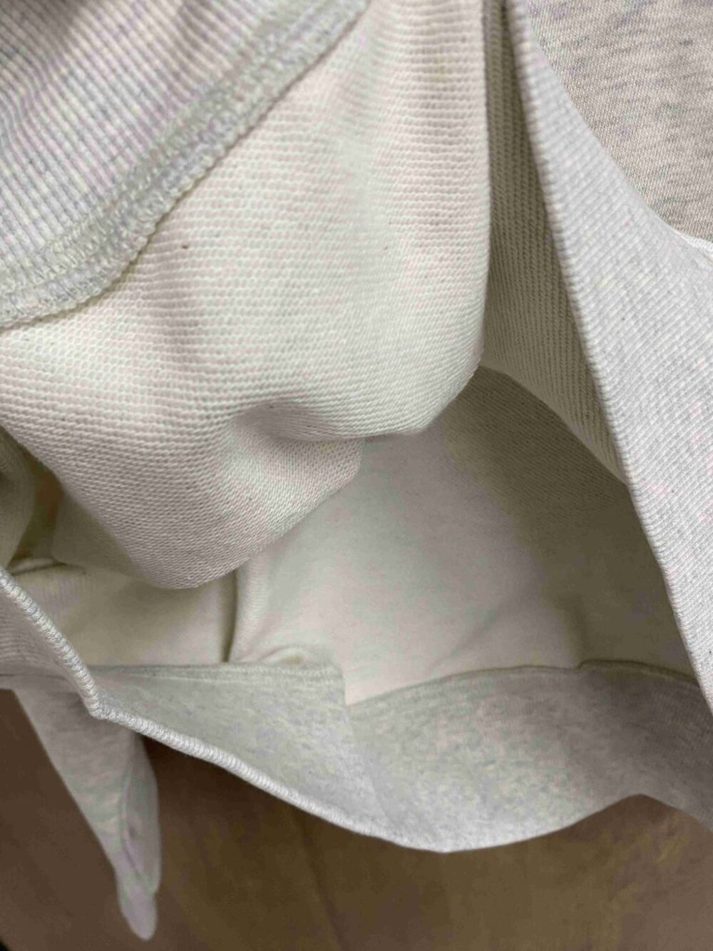PARKE Varsity Mock Neck Heather Gray Sweatshirt - Picture 5 of 7